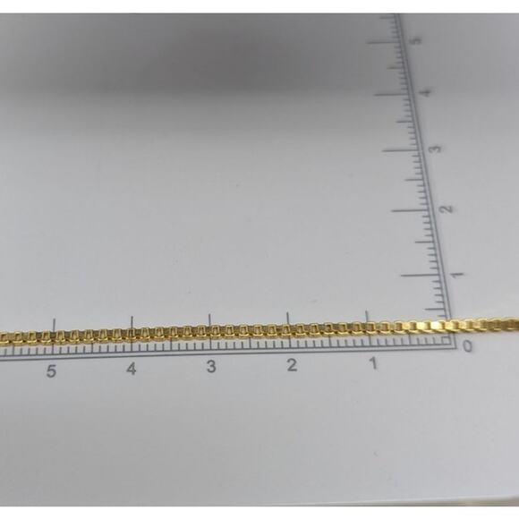 MiLor Italy 18K Yellow Gold Box Chain Necklace – 20”, 4.16g, Hallmarked - Picture 2 of 5